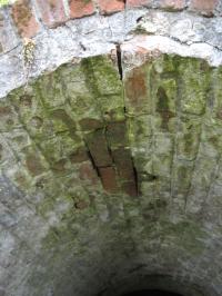 Roof Showing Crack and where pointing is needed Roof Showing Crack and where pointing is needed